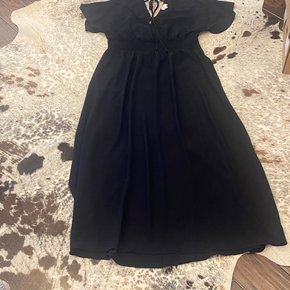 ODDY Classic Black Midi Dress